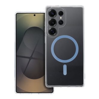   Drop Glue Colorful Ring Mag Cover tok Samsung S25 ULTRA  Magsafe kompatibilis világoskék