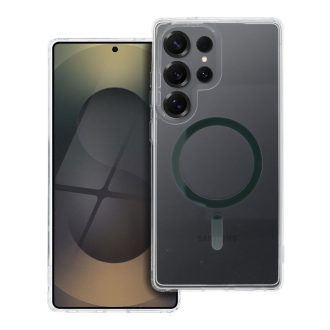   Drop Glue Colorful Ring Mag Cover tok Samsung S25 ULTRA  Magsafe kompatibilis sötétzöld