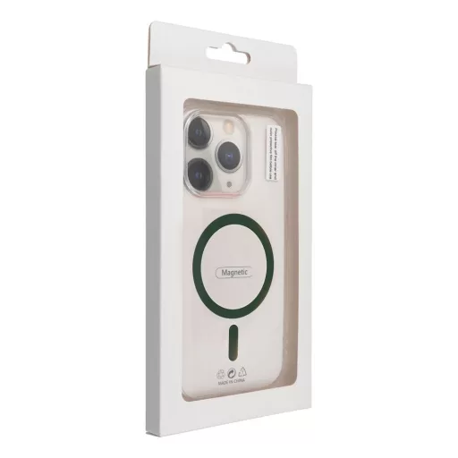 Drop Glue Colorful Ring Mag Cover tok iPhone 13 PRO  Magsafe kompatibilis sötétzöld