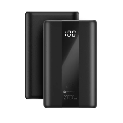 Forcell F-Energy Energo P20K2 powerbank 20000 mAh QC3.0 PD 3A 22,5W fekete