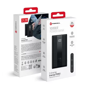   Forcell F-Energy powerbank Energo P10K2 QC3.0 PD 3A 22,5W 10000 mAh fekete