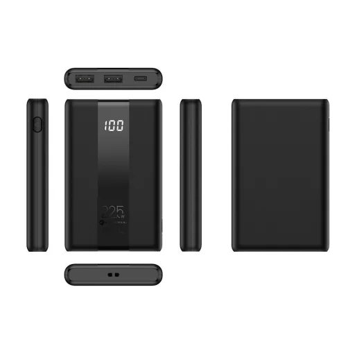 Forcell F-Energy powerbank Energo P10K2 QC3.0 PD 3A 22,5W 10000 mAh fekete