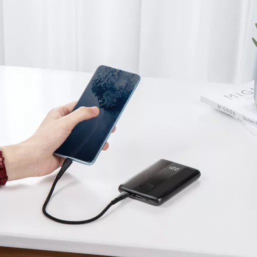 Forcell F-Energy powerbank Energo P10K2 QC3.0 PD 3A 22,5W 10000 mAh fekete
