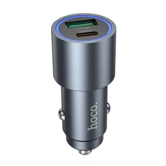 Hoco autós töltő USB-A + USB-C PD QC3.0 48W Z60 fekete