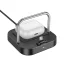 Hoco 2 az 1-ben asztali töltő USB-C PD QC 3A 30W + vezeték nélküli töltés 5W CQ16B fekete
