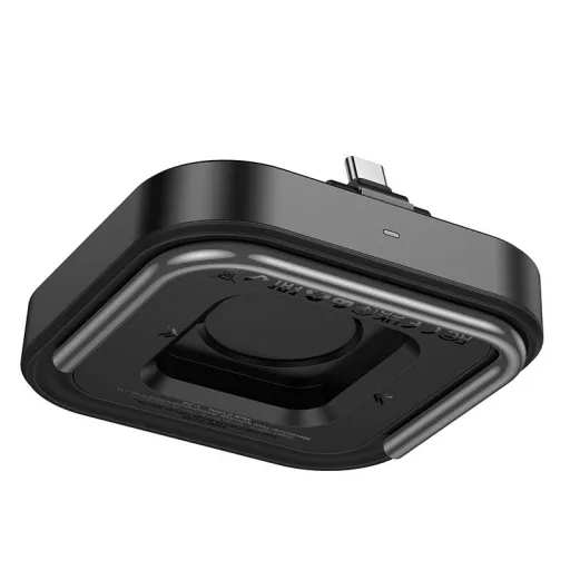 Hoco 2 az 1-ben asztali töltő USB-C PD QC 3A 30W + vezeték nélküli töltés 5W CQ16B fekete