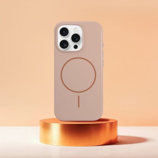 Glossy Mag Cover tok iPhone 15 PLUS  Magsafe kompatibilis desert arany