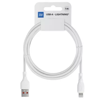   Blue Star USB-A – Lightning töltőkábel ECO PJ68-24-2.4 2,4A 1 m fehér