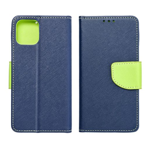 FANCY Flip tok XIAOMI Redmi Note 14 5G sötétkék / lime
