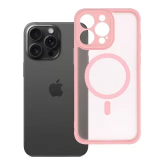   Full Matte Mag Cover tok iPhone 15 PRO MAX  Magsafe kompatibilis rózsaszín