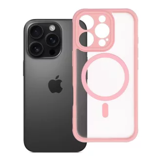   Full Matte Mag Cover tok iPhone 16 PRO  Magsafe kompatibilis rózsaszín