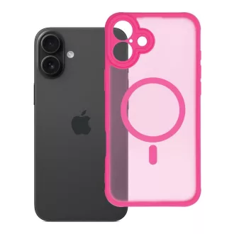   Full Matte Mag Cover tok iPhone 16 PLUS  Magsafe kompatibilis rózsaszín