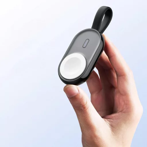 Veger powerbank Apple Watch-hoz W0102 1200 mAh Pomme fekete