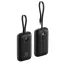 Veger powerbank K1 W1188 PD QC3.0 35W 10000 mAh beépített USB-C / Lightning kábelekkel fekete