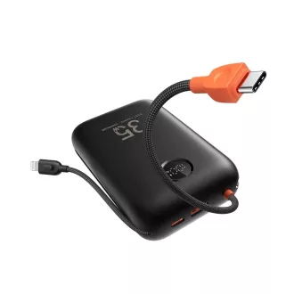   Veger K3 (W3018) powerbank PD QC3.0 35W 30000 mAh beépített Type C kábelekkel / Lightning Fekete