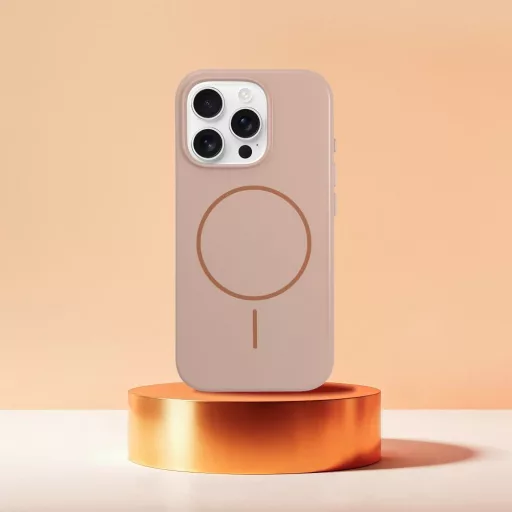 Glossy Mag Cover tok iPhone 16 PLUS Premium  Magsafe kompatibilis and Camera Control button desert arany