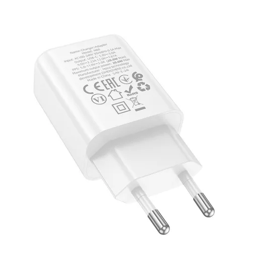 Hoco hálózati töltő USB-C QC PD 20W N60 fehér