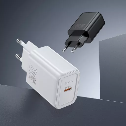 Hoco hálózati töltő USB-C QC PD 20W + USB-C – Lightning kábel N60 fehér