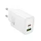 Hoco hálózati töltő USB-A + USB-C QC3.0 PD 3A 20W N61 fehér