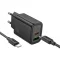 Hoco hálózati töltő USB-A + USB-C QC3.0 PD 3A 20W + USB-C – USB-C kábel N61 fekete