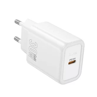 Hoco hálózati töltő USB-C QC PD 30W N62 fehér