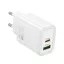 Hoco hálózati töltő USB-A + USB-C QC3.0 PD 3A 30W N63 fehér