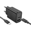 Hoco hálózati töltő USB-A + USB-C QC3.0 PD 3A 30W + USB-C – USB-C kábel N63 fekete