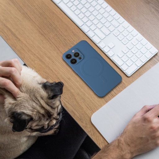 SILICONE MAG COVER Magsafe kompatibilis tok iPhone 16e kék