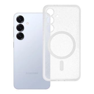   Clear Mag Cover tok Samsung S25  (STR) Magsafe kompatibilis átlátszó glitter