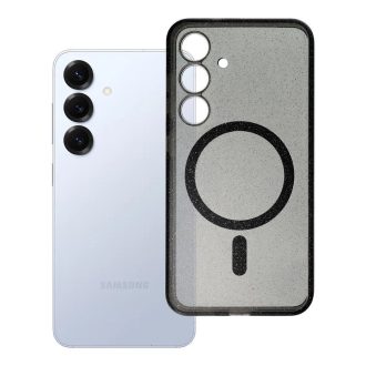   Clear Mag Cover tok Samsung S25  (STR) Magsafe kompatibilis fekete glitter