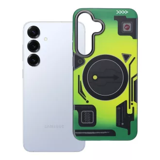   Forcell F-Protect Levels Dual Layer tok Samsung S25 PLUS  4D technology Magsafe kompatibilis Military Drop-Test cyber zöld