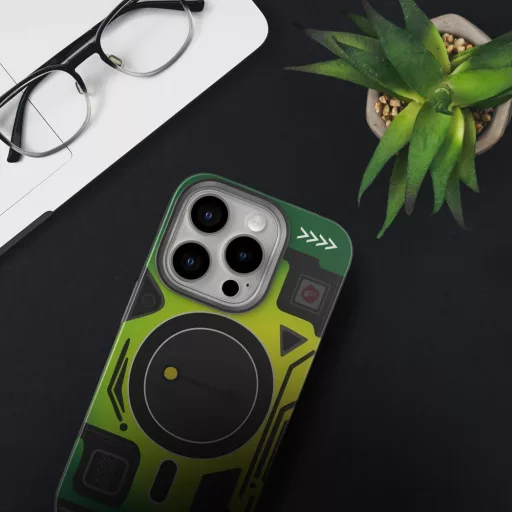 Forcell F-Protect Levels Dual Layer tok Samsung S25 PLUS  4D technology Magsafe kompatibilis Military Drop-Test cyber zöld