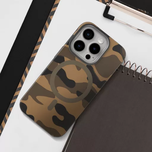 Forcell F-Protect Levels Dual Layer tok Samsung S25 PLUS  4D technology Magsafe kompatibilis Military Drop-Test desert camo