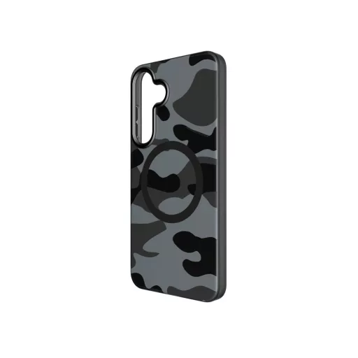 Forcell F-Protect Levels Dual Layer tok Samsung S25 PLUS  4D technology Magsafe kompatibilis Military Drop-Test fekete camo