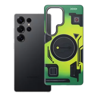   Forcell F-Protect Levels Dual Layer tok Samsung S25 ULTRA  4D technology Magsafe kompatibilis Military Drop-Test cyber zöld