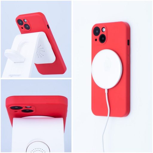 SILICONE MAG COVER Magsafe kompatibilis tok SAMSUNG A54 piros