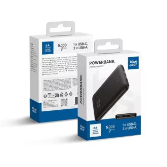 Blue Star W0539 powerbank 5000 mAh 2A – fekete