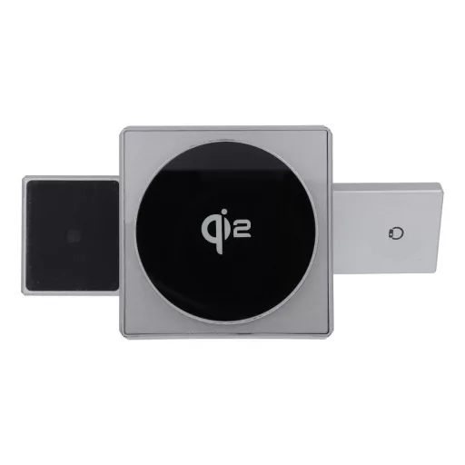 Forcell F-Energy Rotation Cube 3 az 1-ben vezeték nélküli töltő Qi2 MagSafe kompatibilis F-06 ezüst