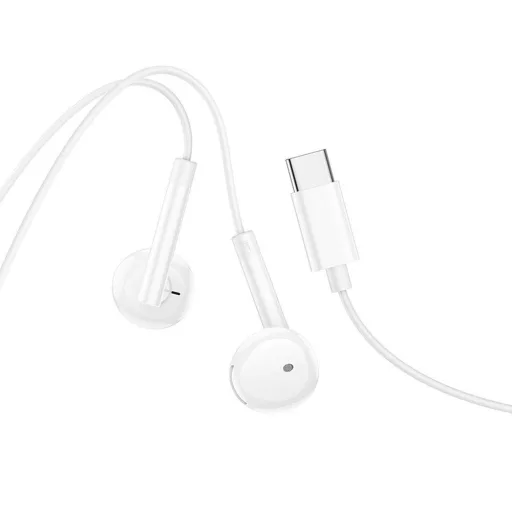 Hoco M95 vezetékes fülhallgató USB-C – fehér