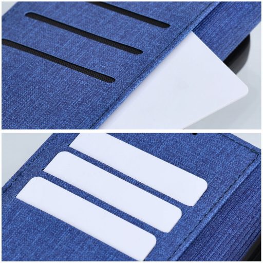 GOMMA Flip tok Xiaomi Redmi Note 14 4G (GLOBAL - 163,25mm x 76,55mm x 8,16mm) kék