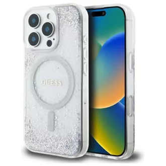   GUESS tok iPhone 16 Pro Magsafe kompatibilis GUHMP16LRGRGES (Resin Gradient Glitter) ezüst