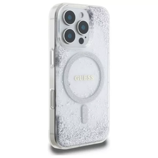 GUESS tok iPhone 16 Pro Magsafe kompatibilis GUHMP16LRGRGES (Resin Gradient Glitter) ezüst