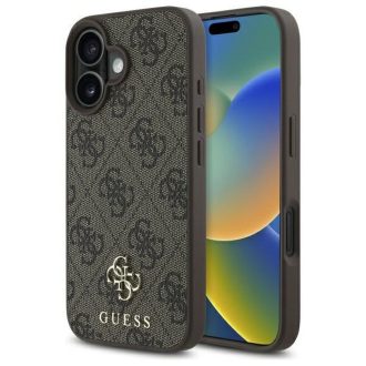   GUESS tok iPhone 16 comaptible with MagSafe GUHMP16SP4SM4MW (PU 4G Small and Classic) barna