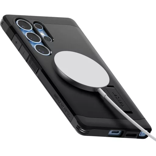 SPIGEN tok TOUGH ARMOR Magsafe kompatibilis  SAMSUNG S25 Ultra Fekete