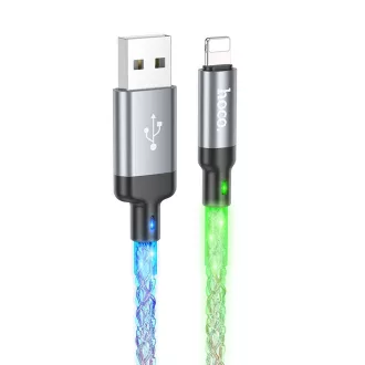 Hoco USB-A – Lightning töltőkábel U112 2,4A 1 m szürke