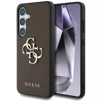   GUESS tok SAMSUNG S25 GUHCS25SPGT4MBW (PU Grained Big 4G and Classic Logo) barna