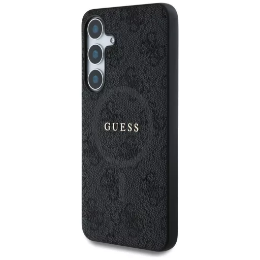 GUESS tok SAMSUNG S25 Plus GUHMS25MG4GFRK (Magnetic PU 4G Ring Classic Logo) Fekete