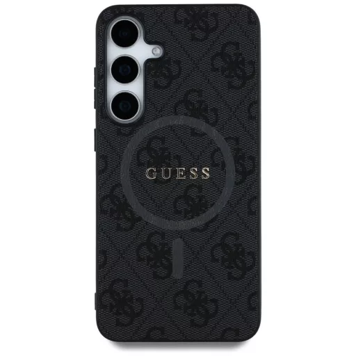 GUESS tok SAMSUNG S25 Plus GUHMS25MG4GFRK (Magnetic PU 4G Ring Classic Logo) Fekete