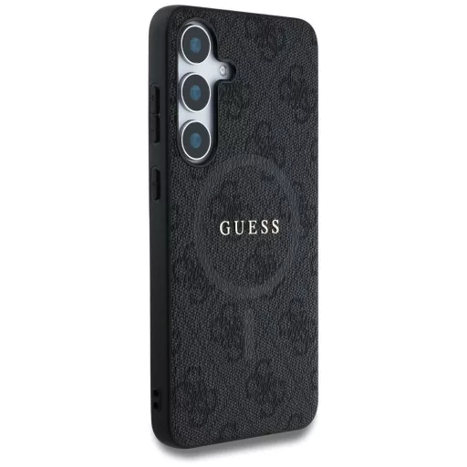 GUESS tok SAMSUNG S25 Plus GUHMS25MG4GFRK (Magnetic PU 4G Ring Classic Logo) Fekete