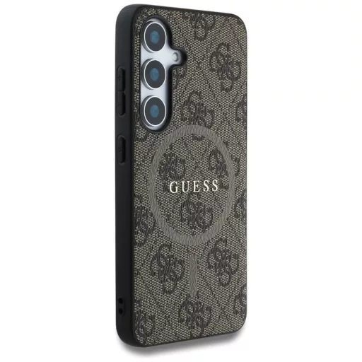 GUESS tok SAMSUNG S25 Plus GUHMS25MG4GFRW (Magnetic PU 4G Ring Classic Logo) barna